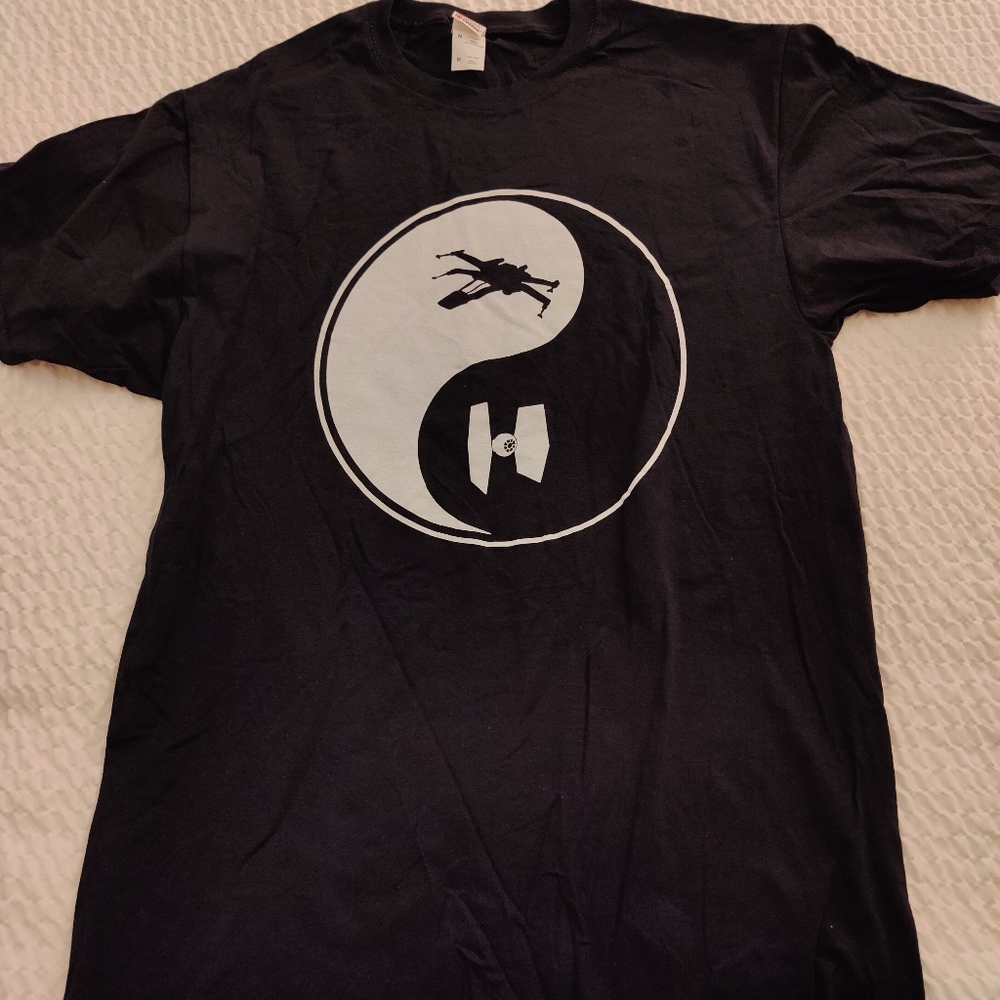 STAR WARS YING YANG T-SHIRT MENS MEDIUM